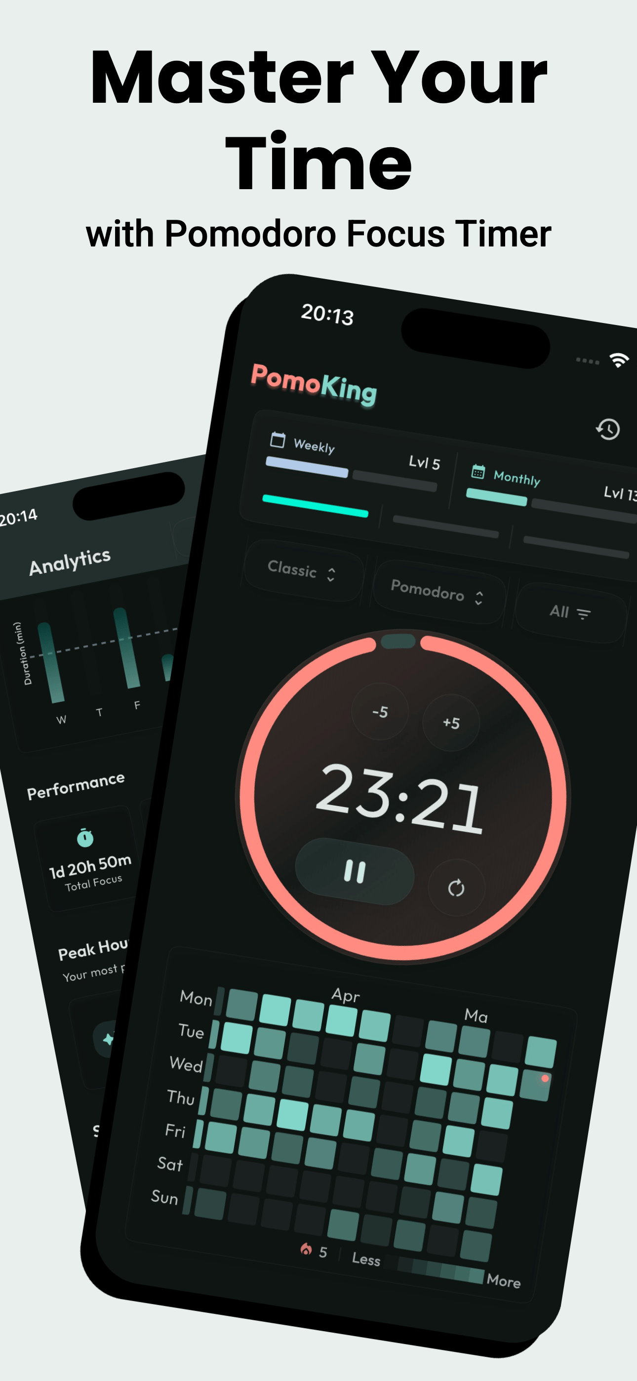 PomoKing App Interface